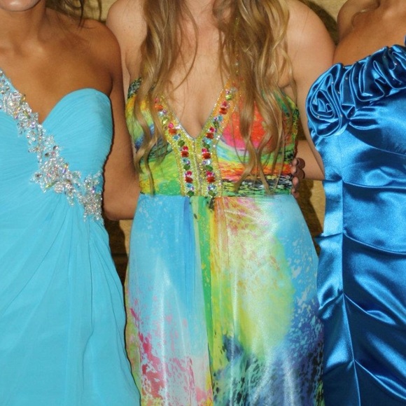 Beautiful Colorful Prom Dress - Picture 4 of 7